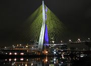 Octavio Frias de Oliveira bridge, across Pinheiros river.