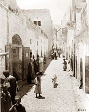 A crowded street in Bethlehem, 1880