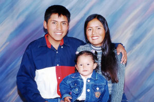 Isac's own family in Bolivia