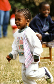 Girl from SOS Children's Village Nairobi, Kenya, getting in training!