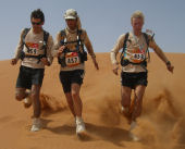 Rory, Will and Nick tackling the Sahara Desert