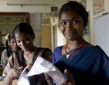 Providing mothers with new skills, Pudukkupam, India