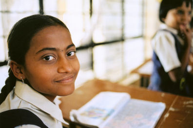 Schoolgirl, Pune, India