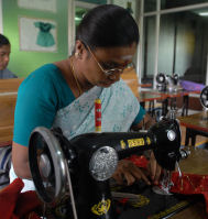 Sewing class, India