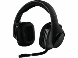 Black headphones with mic