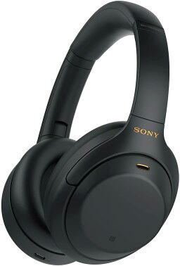 Black over ear headphones