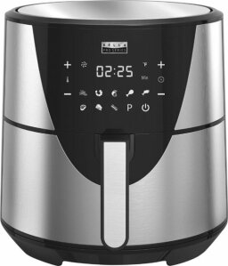 Stainless steel air fryer with digital display