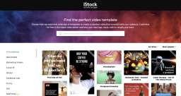 iStock's video editor website. 