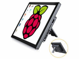 Standalone monitor displaying cartoon raspberry