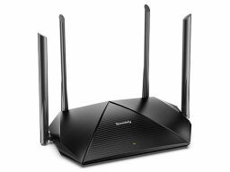 Black router with four amplifiers