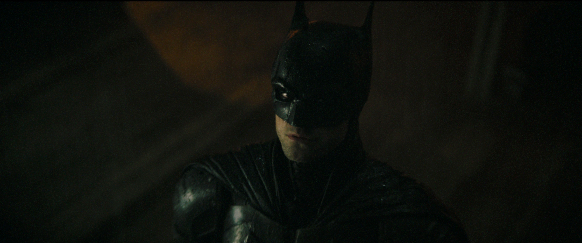 "I'm vengeance." Robert Pattinson's bulletproof Batsuit is on full display here.