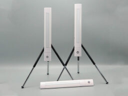 Lighting bar on stand and lying down