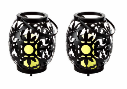 outside ornate black lanterns