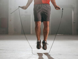Man using the HYROPE: Smart Jump Rope.