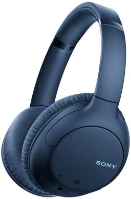 Blue sony over ear headphones