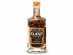Glass bottle of coffee beans