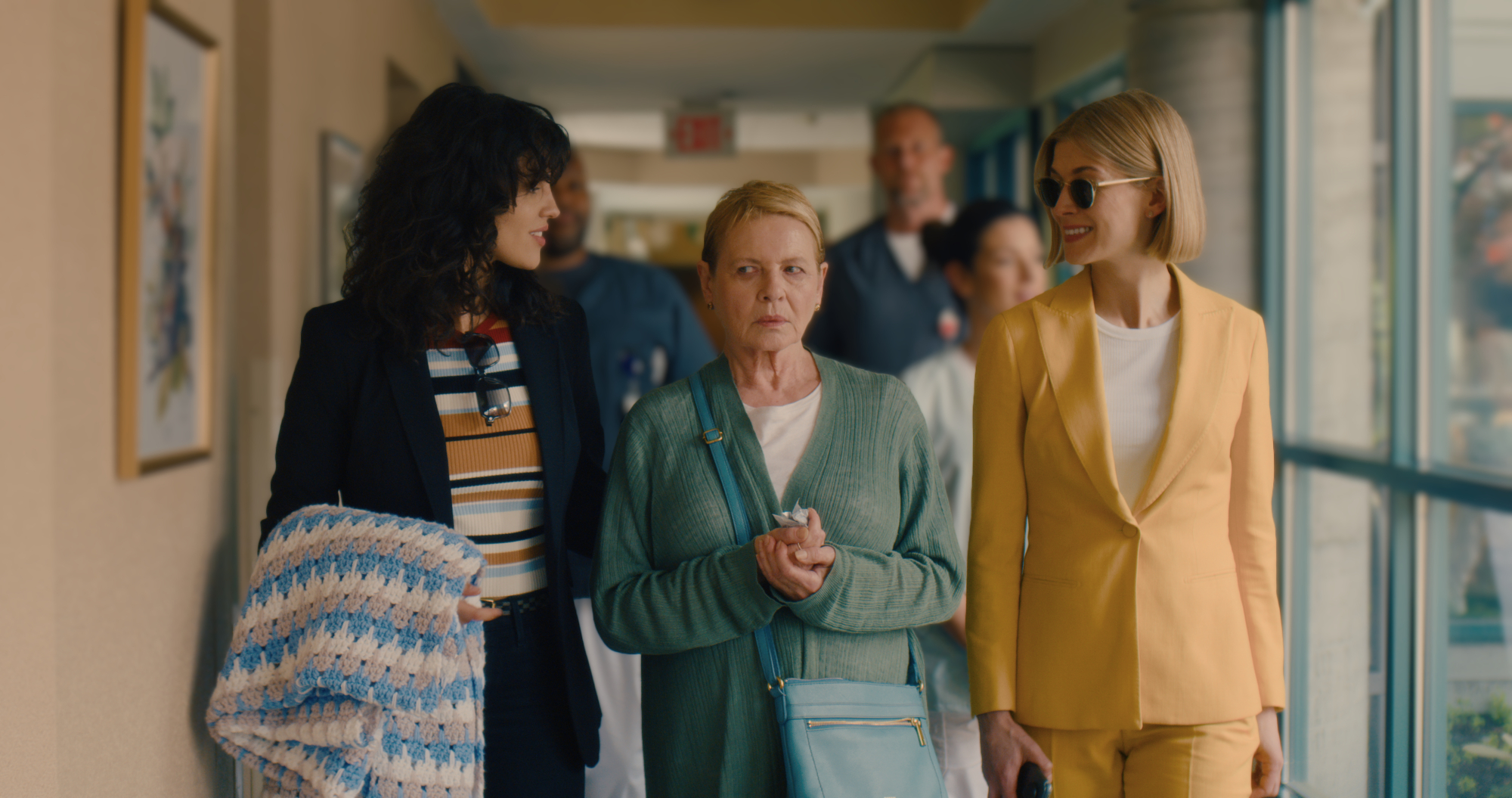 IEiza Gonzalez, Dianne Wiest, and Rosamund Pike in J. Blakeson's "I Care A Lot."