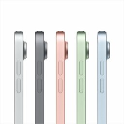 profile view of five different colored ipad airs
