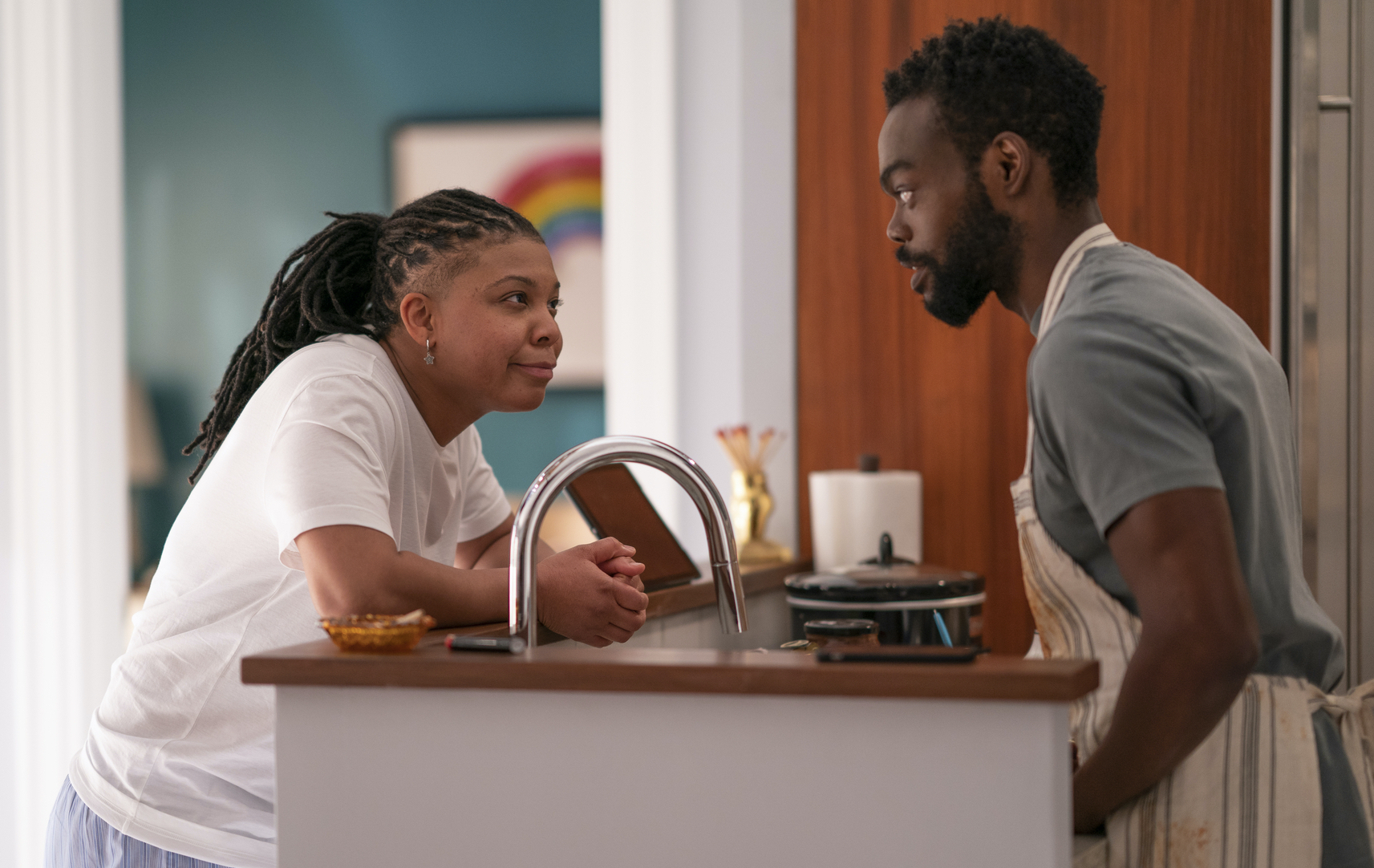 Ida (Punkie Johnson) gives brother Marcus (William Jackson Harper) some tough love.