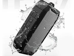 Black speaker in water