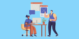 Animation of two people learning using the 2022 All-in-One Learn to Code Certification Bundle.