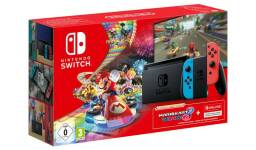 An image of the Nintendo Switch and 'Mario Kart 8 Deluxe' bundle deal box