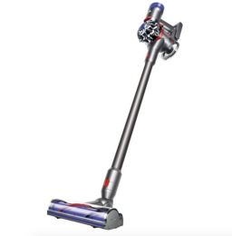 Silver and purple cordless vacuum