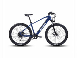 Side view of blue bike