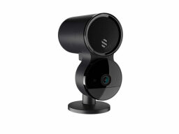 Black security camera with speaker