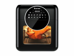 Costway 8-in-1 Air Fryer 10.6QT Digital Toaster Oven Rotisserie with Accessories on a white background.