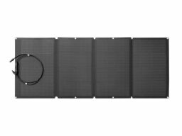 Black EcoFlow 160W Solar Panel on a white background.