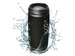 Black speaker in water