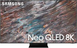 Samsung Neo QLED TV with abstract screensaver