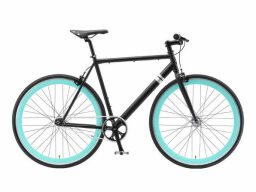 Black and blue Foamside II Bicycle on a white background.