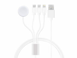 4-in-1 Multi-Port and Apple Watch Charger on a white background.