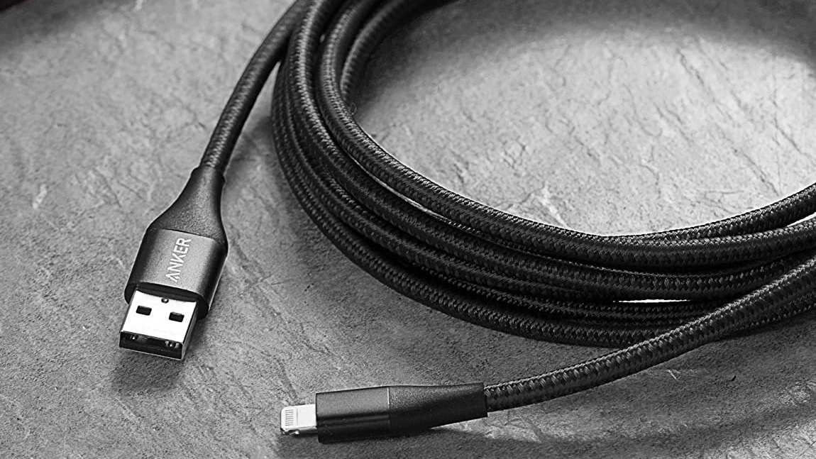 Image of coiled charging cable