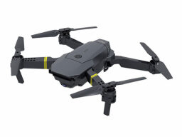 Black drone with yellow accents