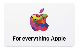 an apple gift card that says "for everything apple"