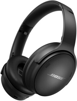 a pair of black bose quietcomfort 45 headphones