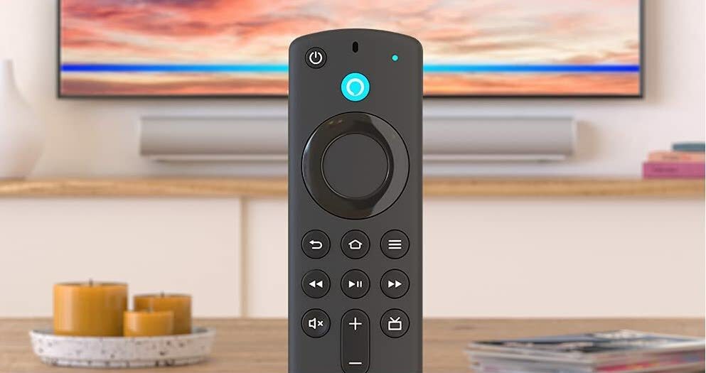 Fire stick in front of TV