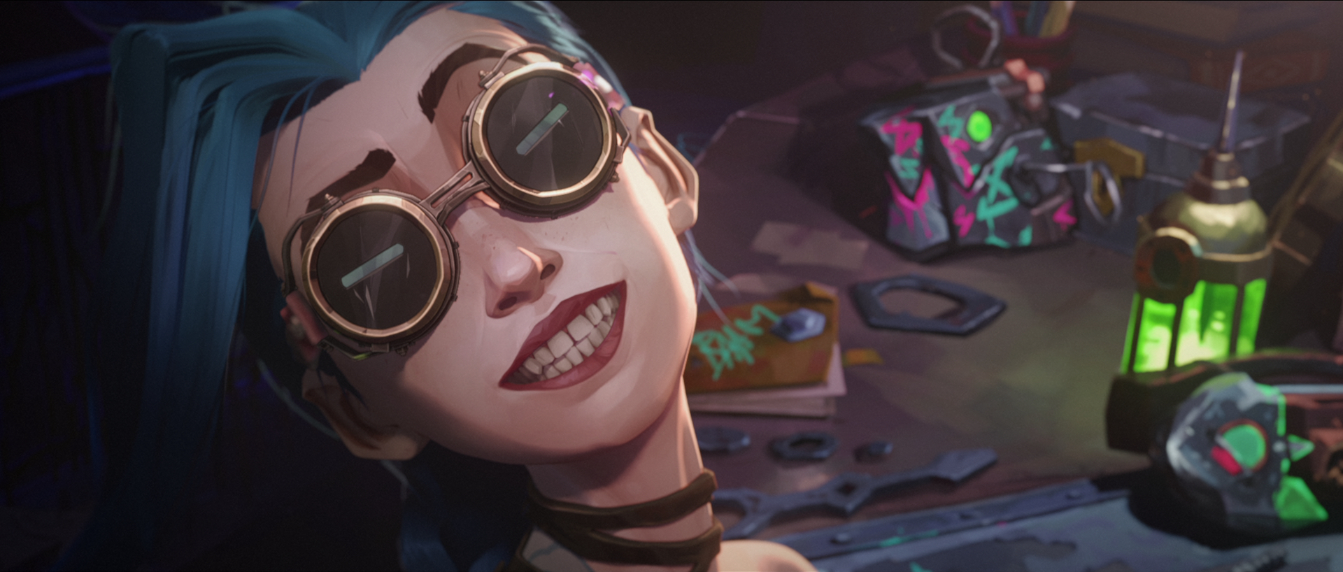 The character Jinx in Netflix's "Arcane"