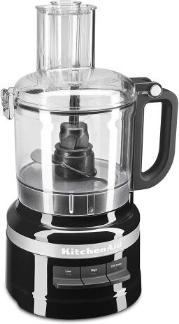 Black and clear food processor
