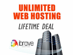 Graphic advertising "unlimited web hosting"