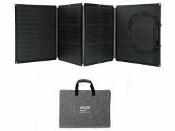 Black EcoFlow 110W Solar Panel on a white background.