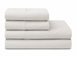 Stack of folded white sheets