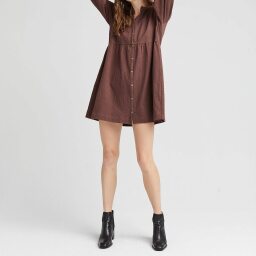 Cloud Weave Button Up Dress