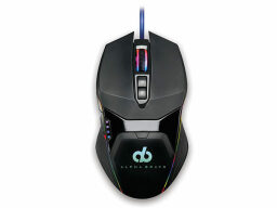 Black mouse with colorful accents