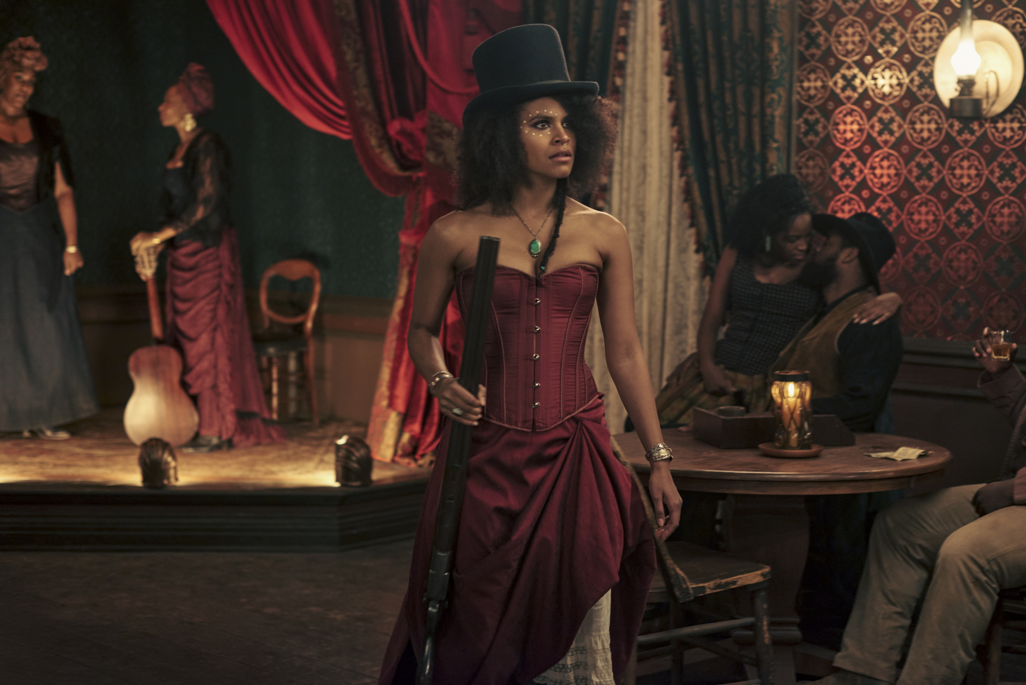 Zazie Beetz is Stagecoach Mary Fields in "The Harder They Fall."