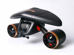 Black and orange Whiteshark™ MixPro Underwater Scooter on a white background.