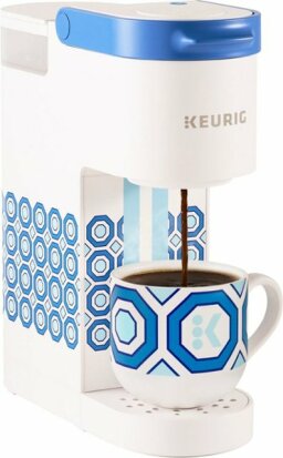 Blue and white keurig